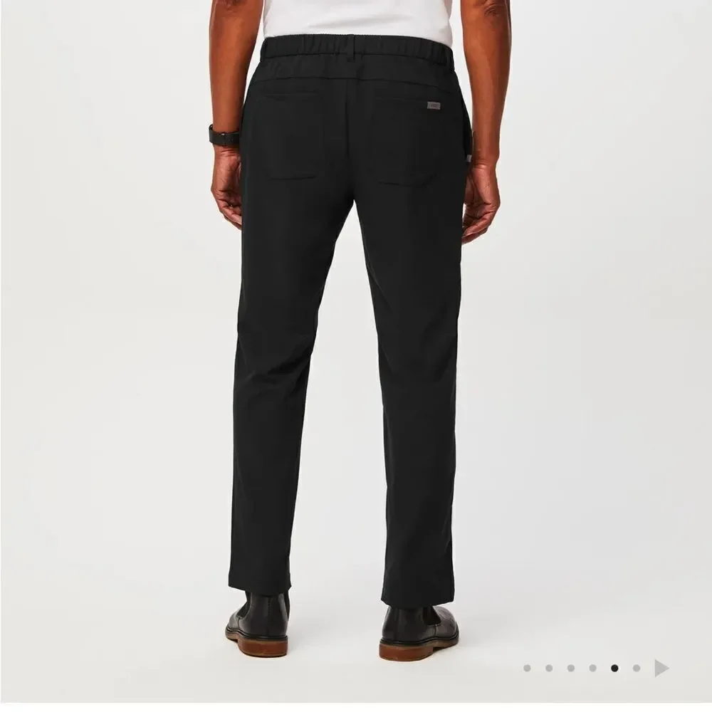 EUC MEN’S XL SHORT FIGSPRO BLACK STRAIGHT LEG TROUSERS